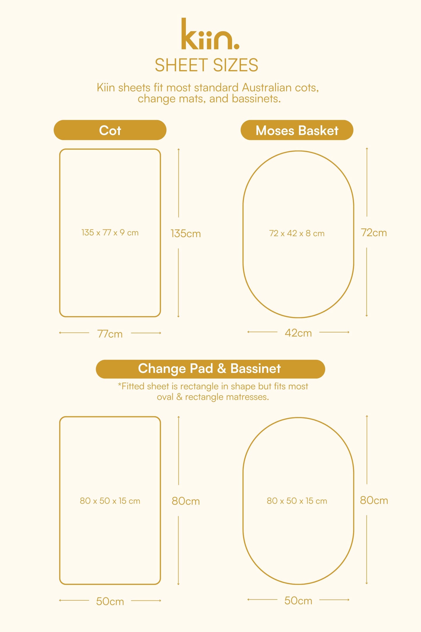 Kiin Organic Change Pad/Bassinet Sheet