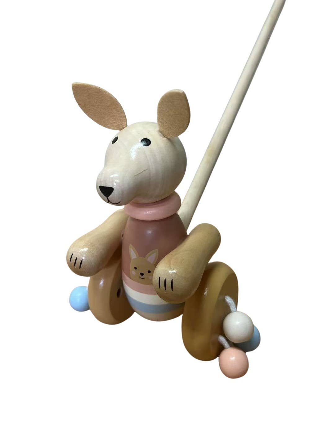 Wooden Kangaroo Push Toy