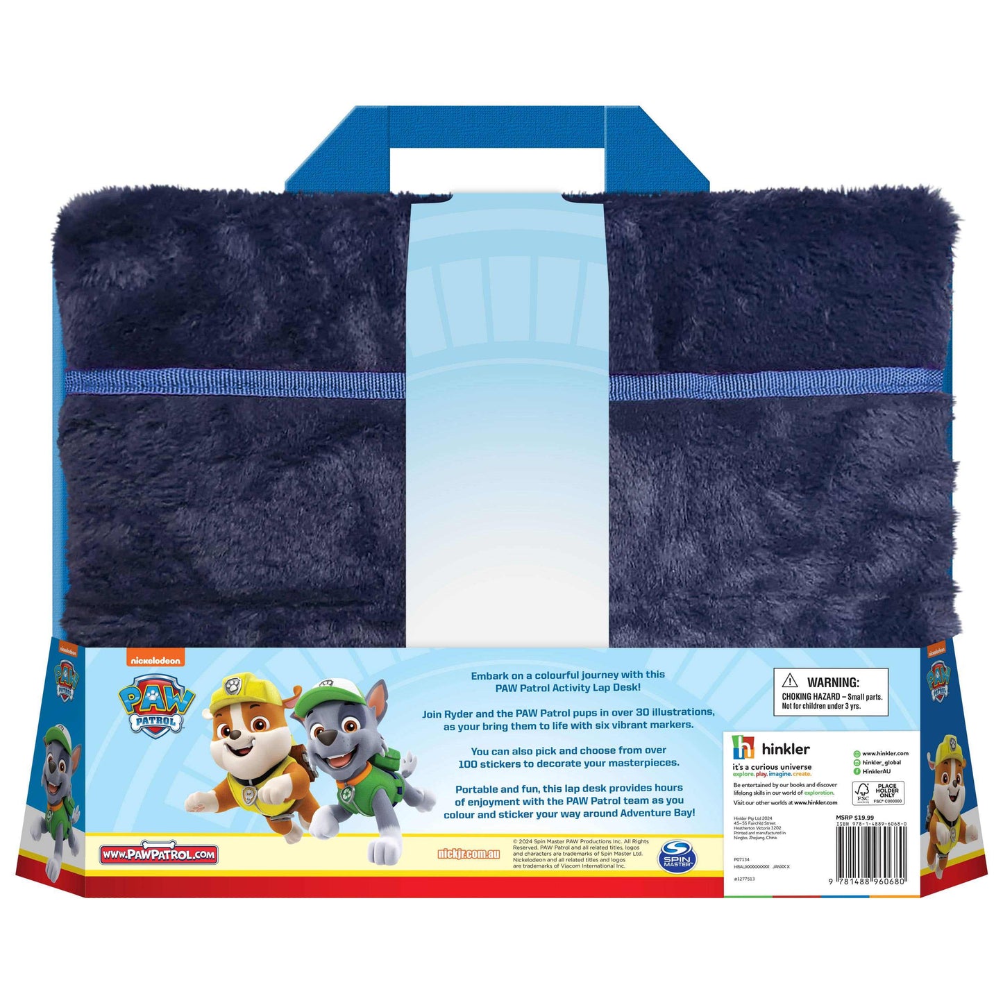 Paw Patrol Lap Desk with felt markers, stickers, activity book, and tablet holder for kids creative fun