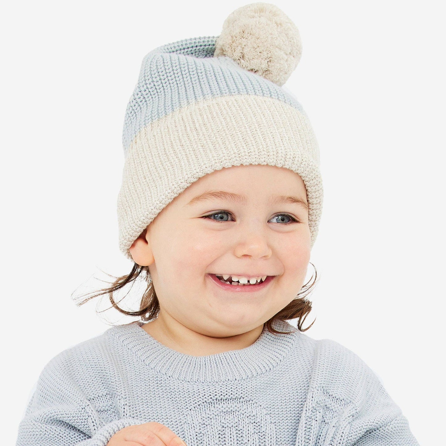Kynd Chunky Rib Knit Beanie - Sky Blue