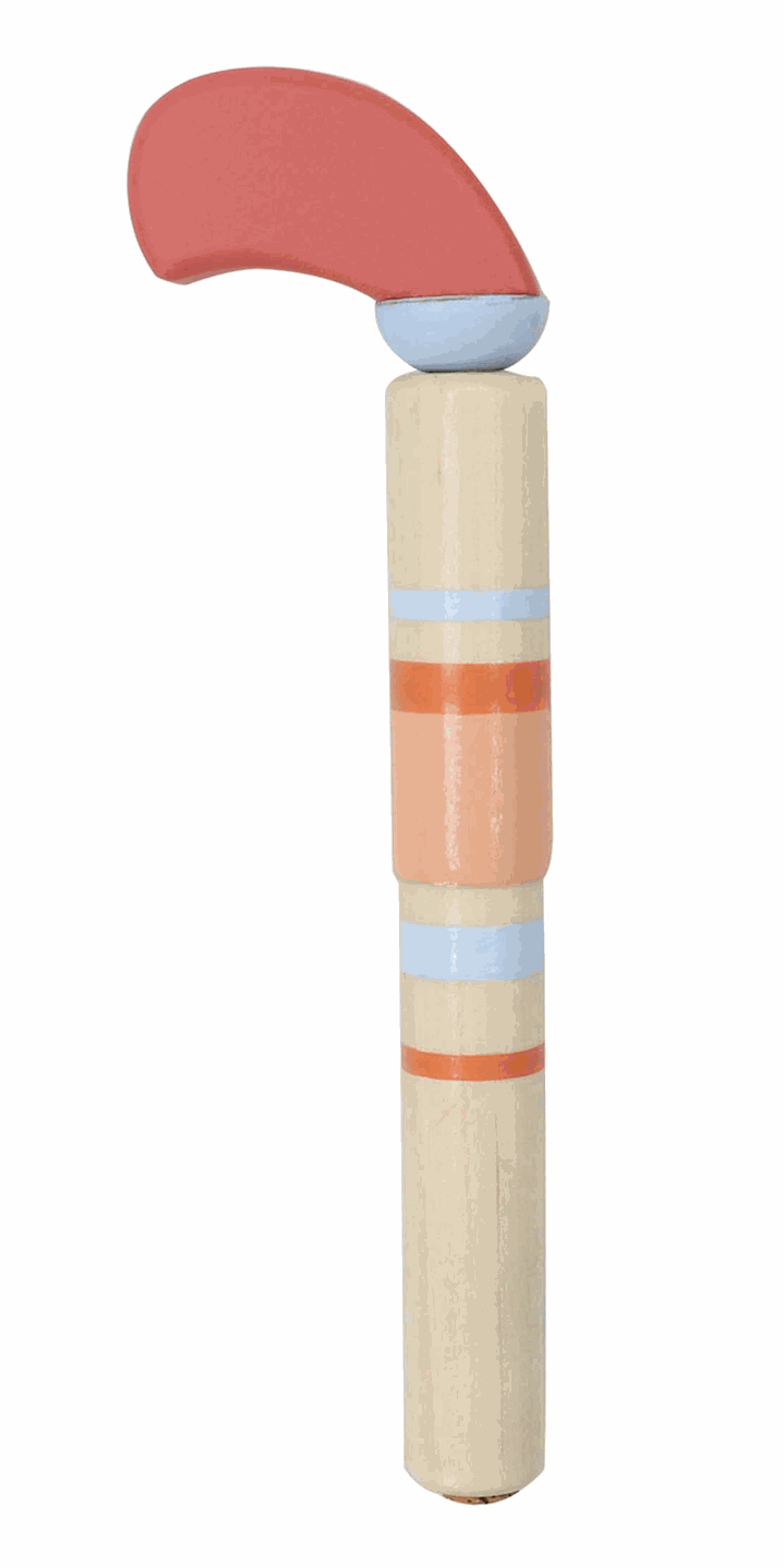 Wooden Pop Gun classic toy with cork stopper and string for kids' play and hand-eye coordination