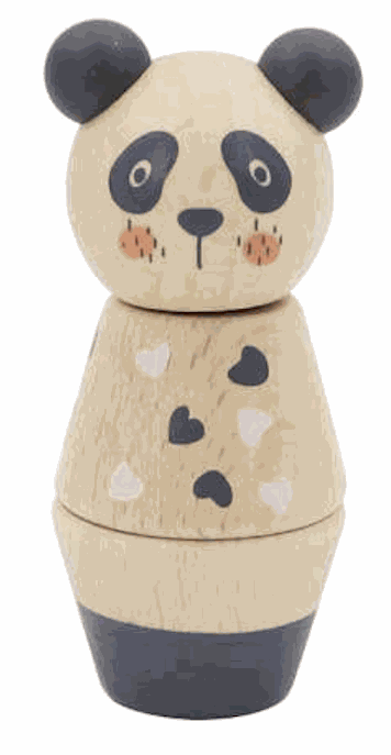 Wooden screw and match panda animal toy for kids fine motor skills development