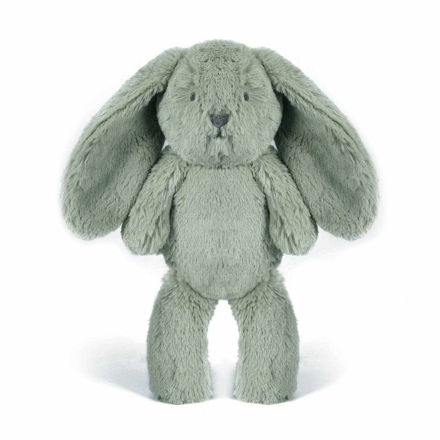 Little Beau Bunny Sage soft toy in sage green with floppy ears, 10-inch cuddly plush bunny for children