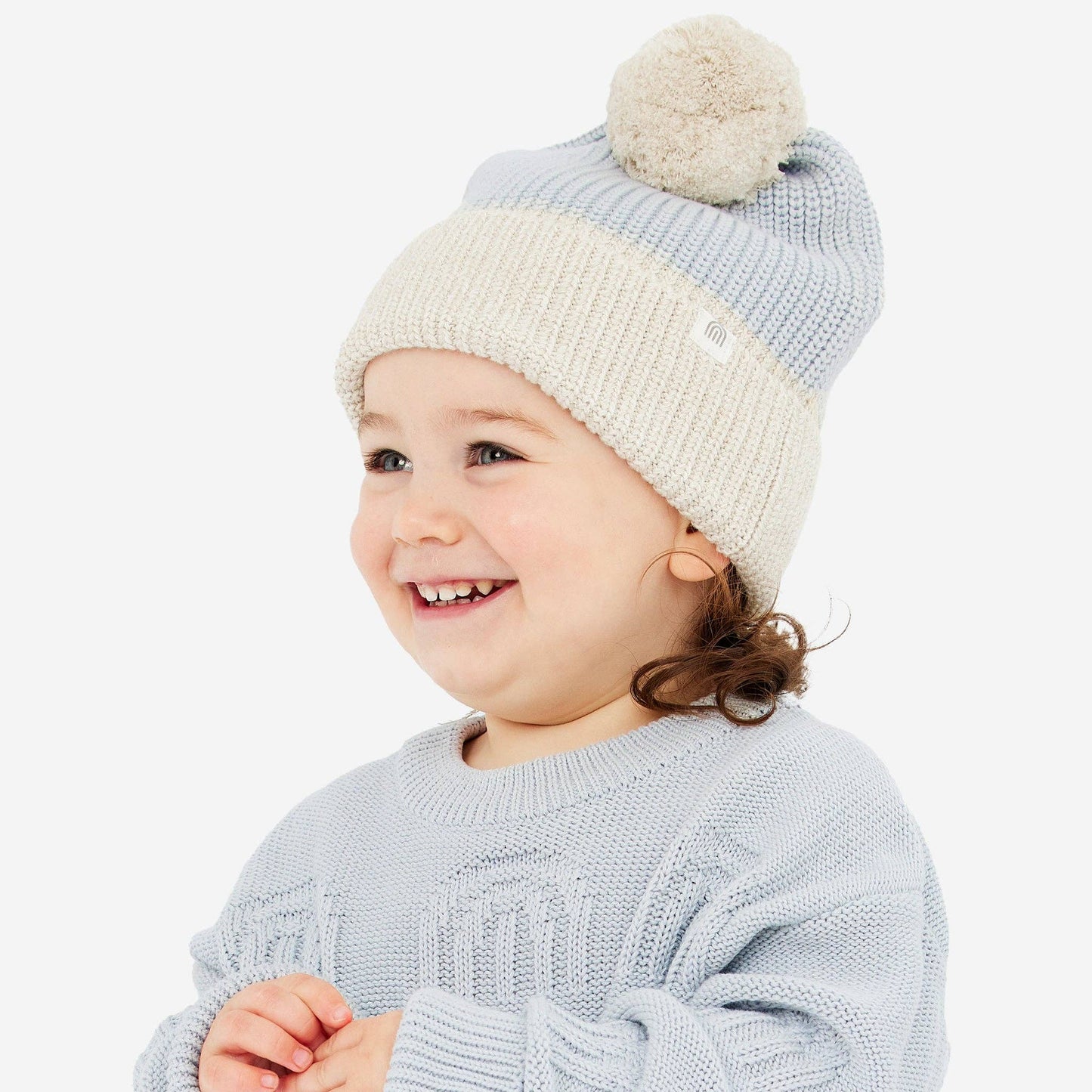 Kynd Chunky Rib Knit Beanie - Sky Blue