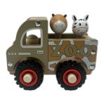 Green Wooden Zoo Truck