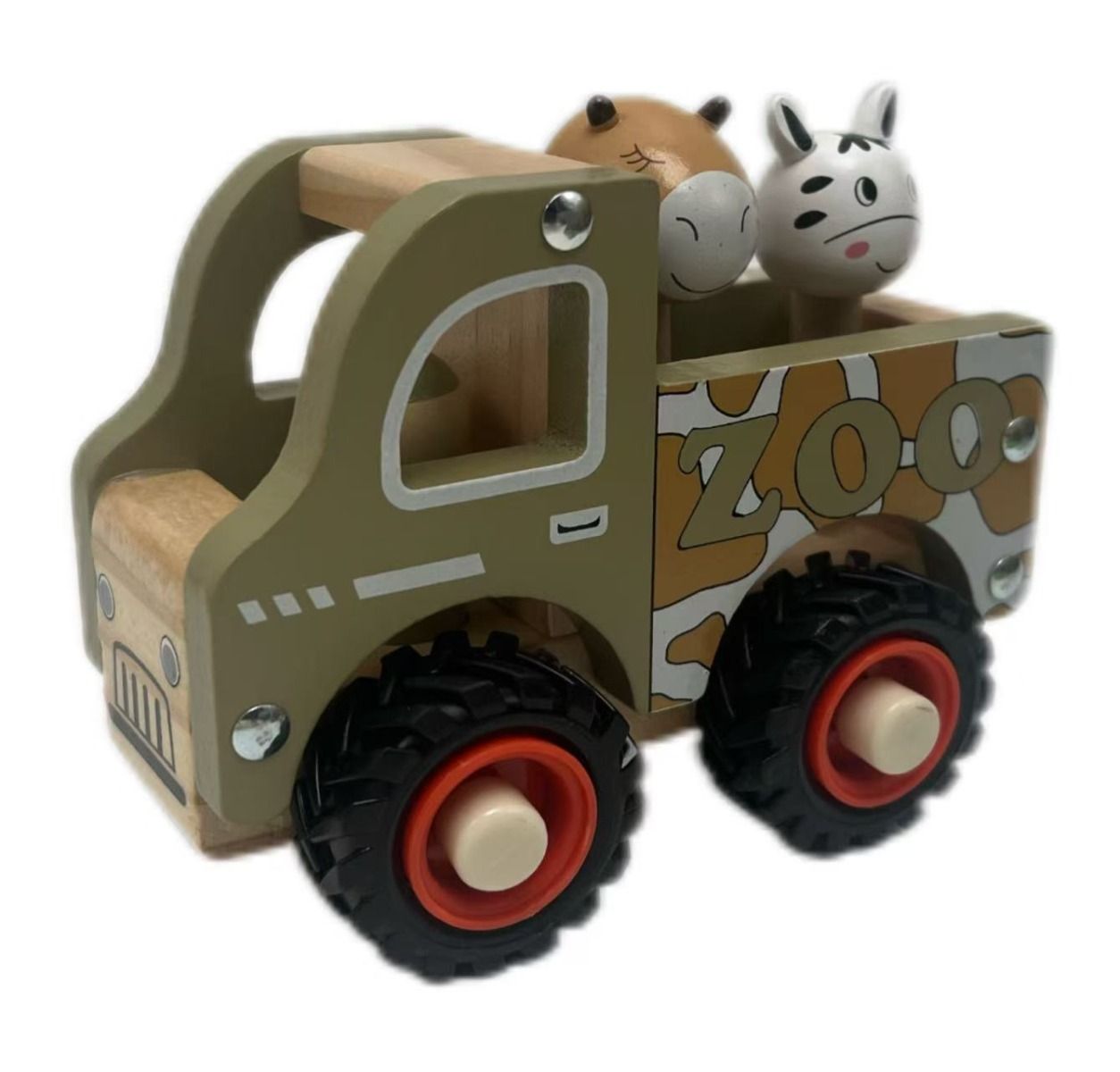 Green Wooden Zoo Truck
