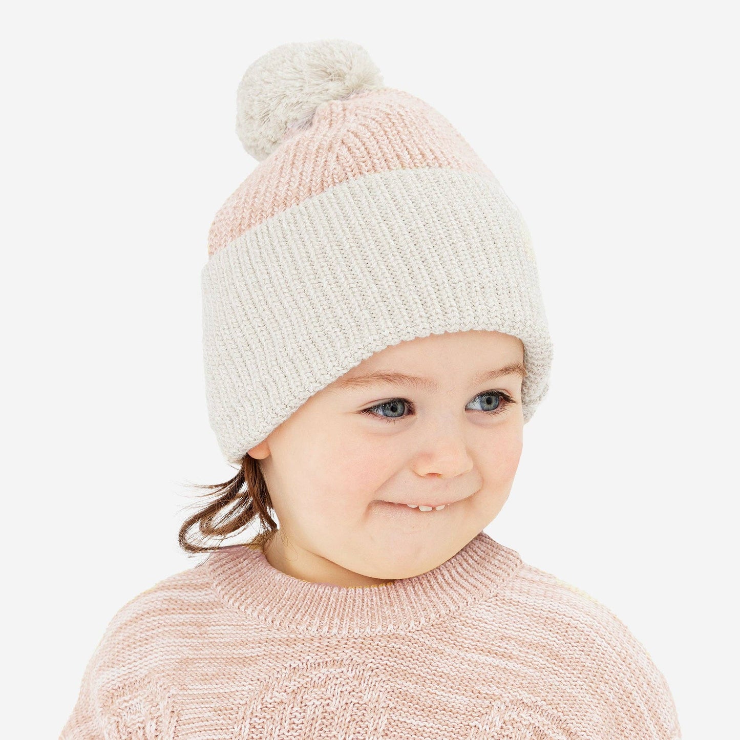 Kynd Chunky Rib Knit Beanie - Pearl