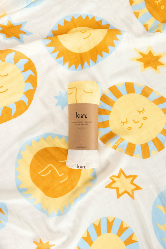 Kiin Organic Muslin Swaddle - Sunny Day (Limited Edition)