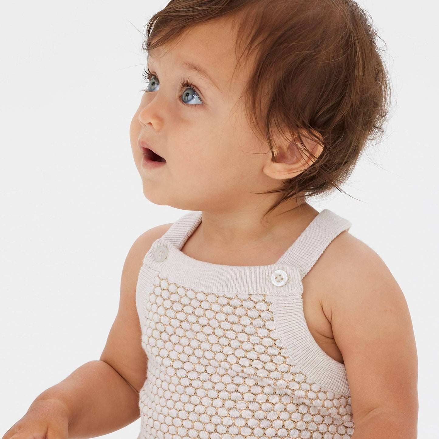 Kynd Lurex Knit Romper - Oatmeal