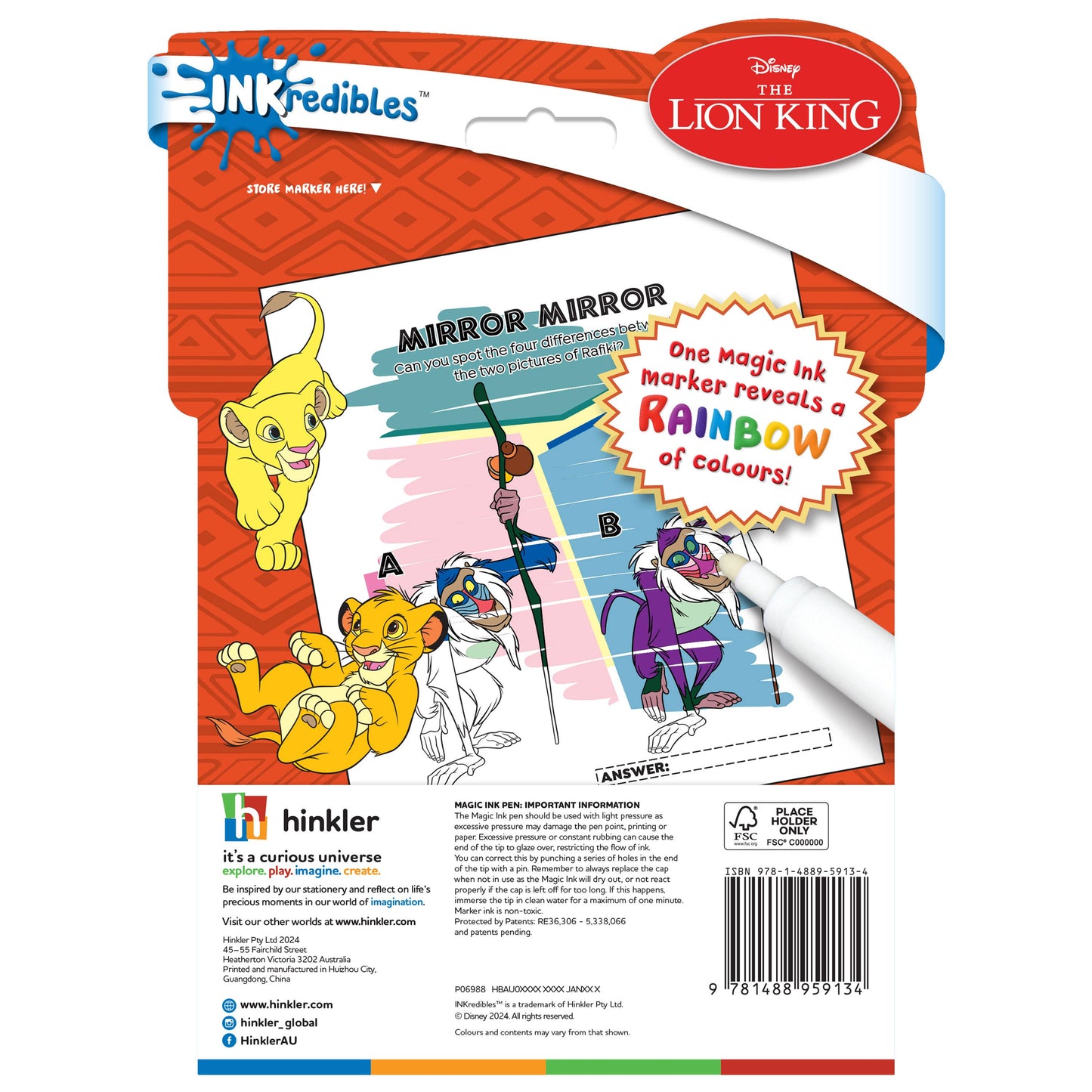 The Lion King: Inkredibles Magic Ink Pictures