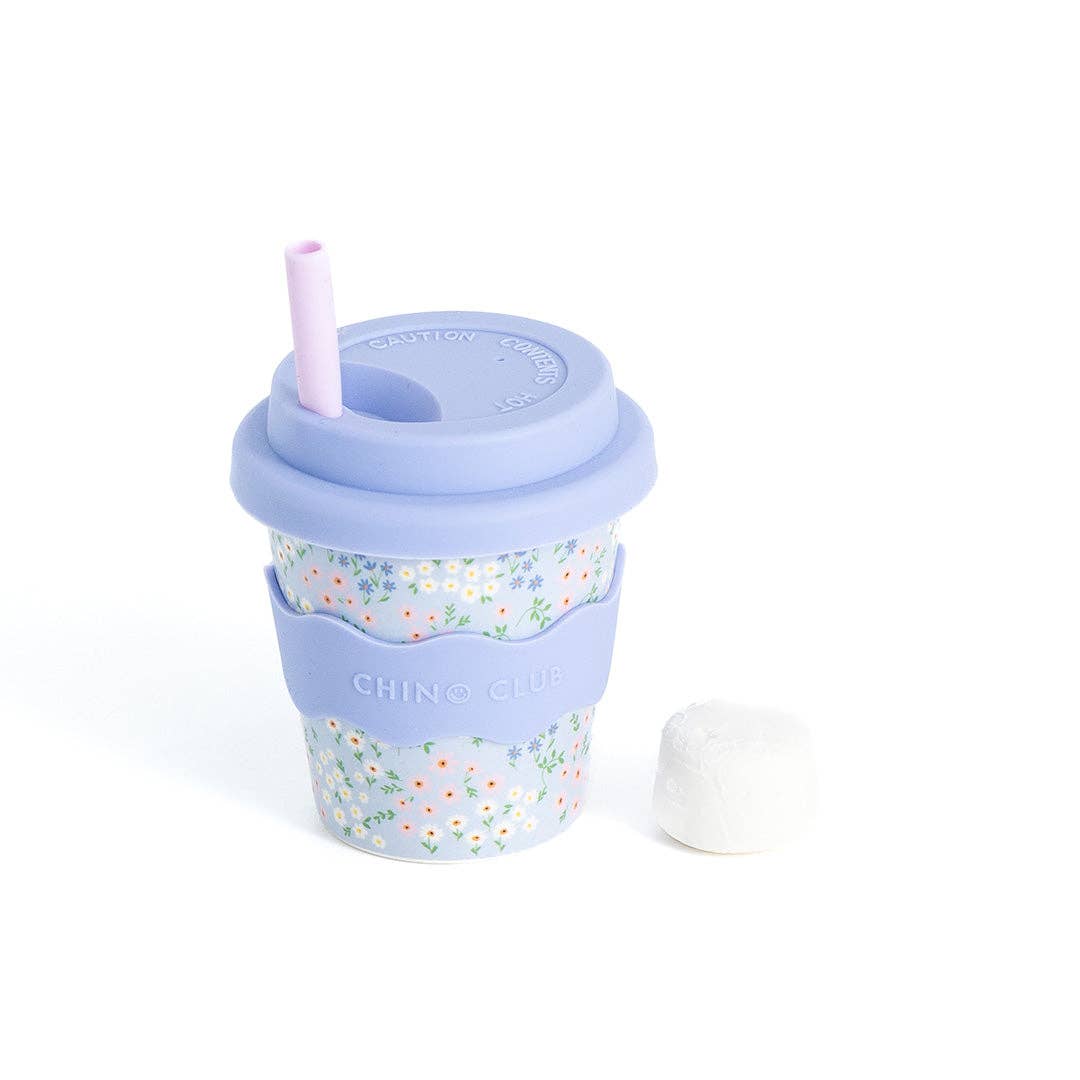 Blue Floral Babychino Cup 4oz