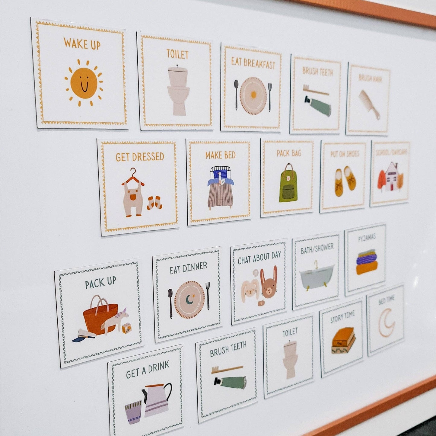 Magnetic Daily Routines: 20 Fun Cards for Kids