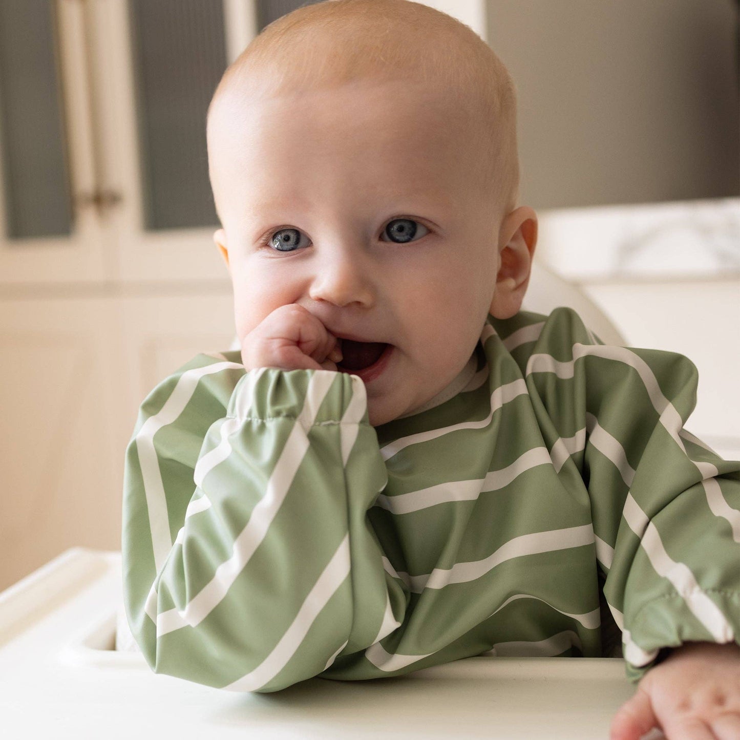 Kynd Messy Bib - Sage Stripe