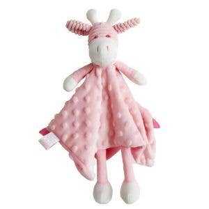 Gabby the Giraffe Comforter pink soft cotton baby comforter 30cm