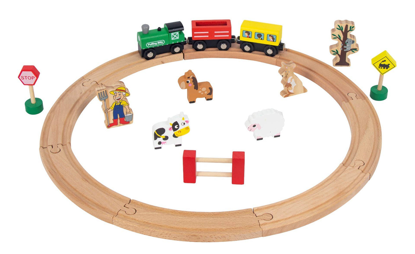 Wooden Magnetic Puffing Billy Train Play Set