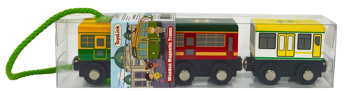 Wooden Magnetic Melbourne Tram Set
