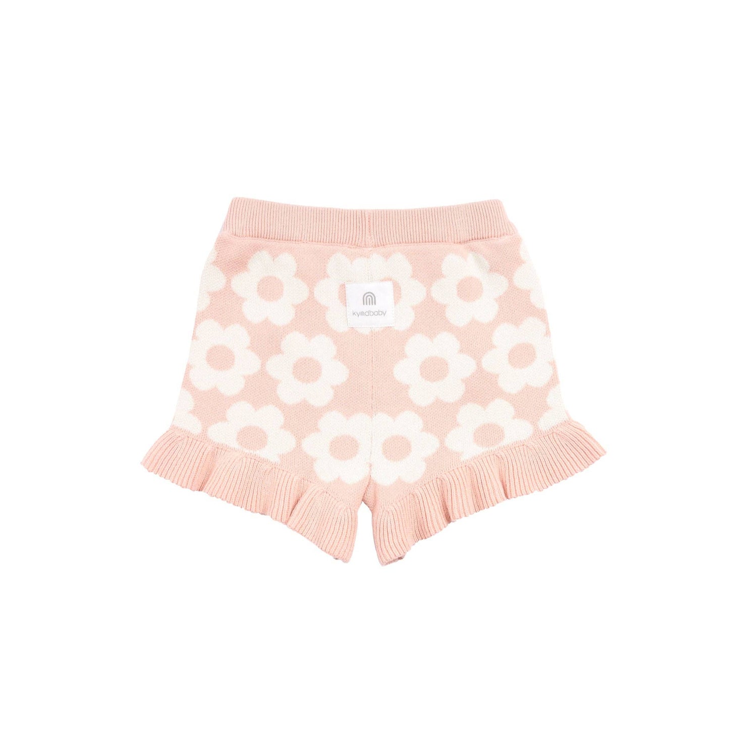 Kynd Jacquard Knit Frill Short - Pearl