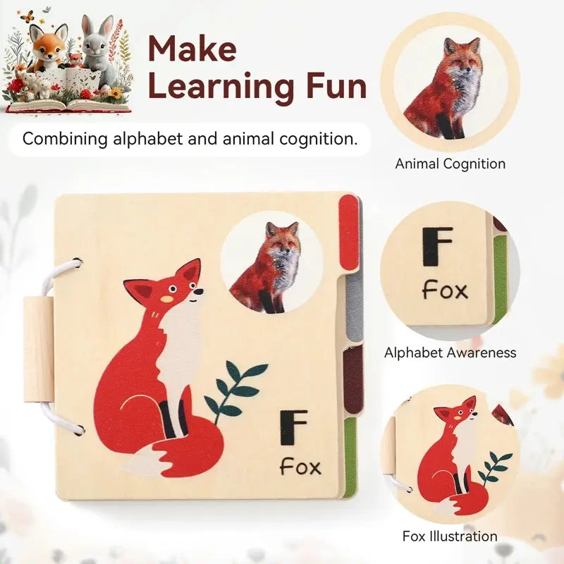 Wooden Baby Animal Learning Cards - Montessori Fun Kids Toy Shop