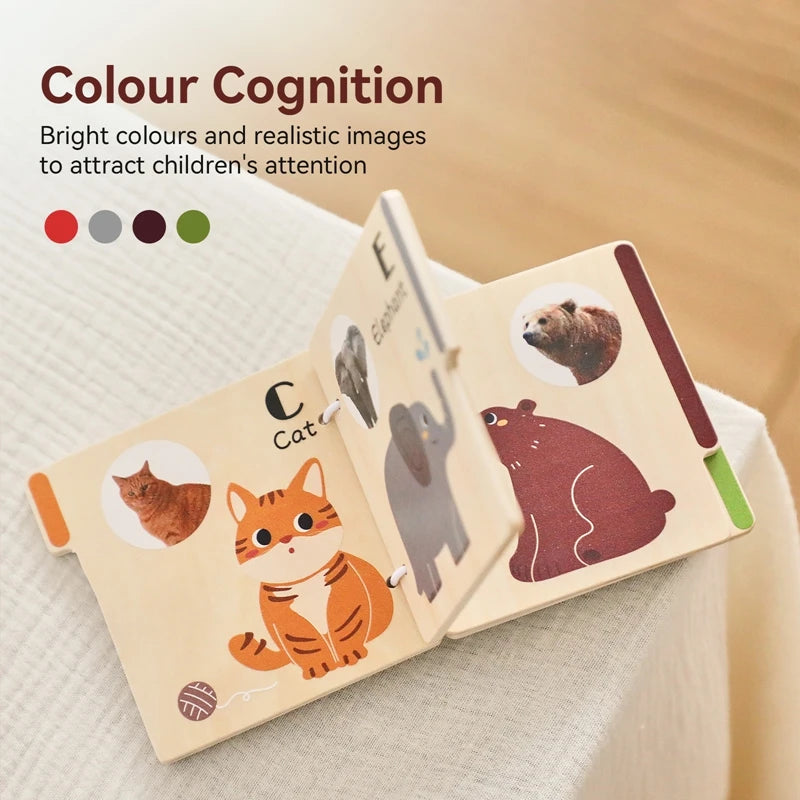 Wooden Baby Animal Learning Cards - Montessori Fun Kids Toy Shop