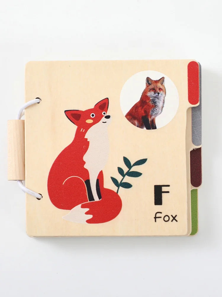 Wooden Baby Animal Learning Cards - Montessori Fun Kids Toy Shop