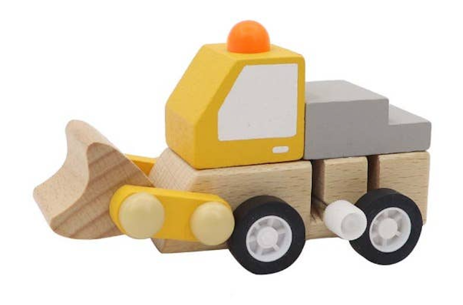 Wooden Wind-up Construction Trucks