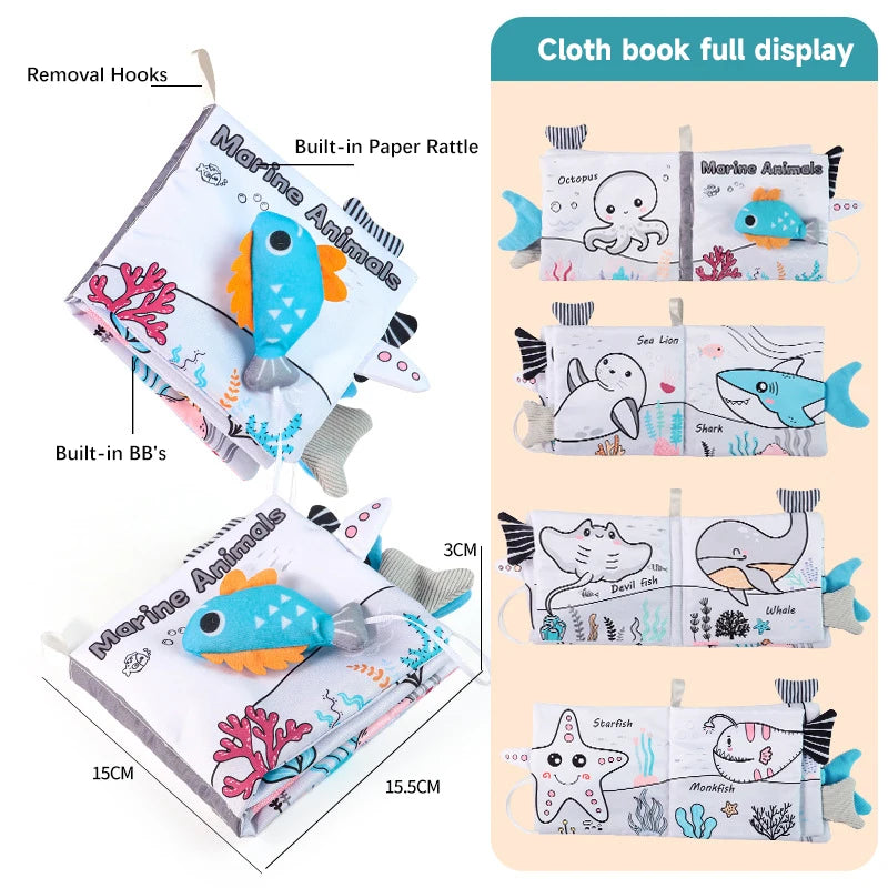 RustleSoft Baby Book: Sensory Learning Delight