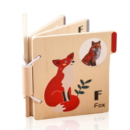 Wooden Baby Animal Learning Cards - Montessori Fun Kids Toy Shop