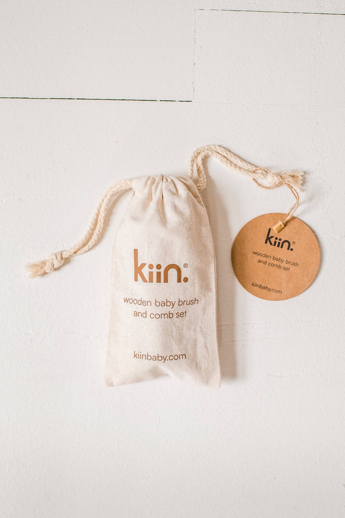 Kiin Wooden Baby Brush + Comb Set