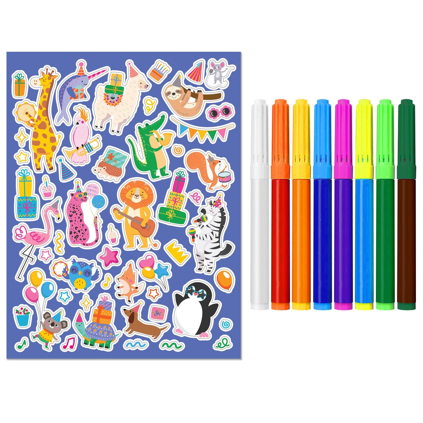 Kaleidoscope Colouring Party Animals Kit
