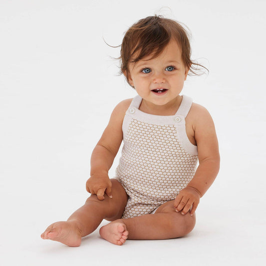 Kynd Lurex Knit Romper - Oatmeal