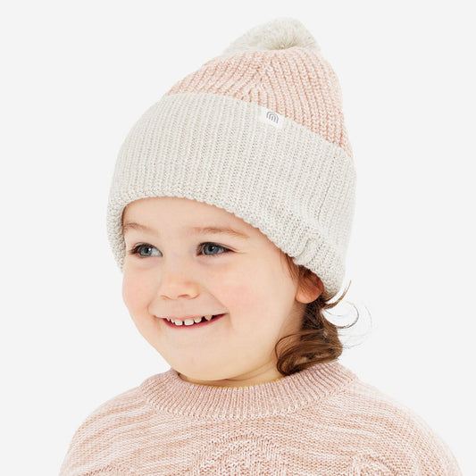Kynd Chunky Rib Knit Beanie - Pearl